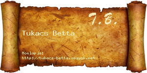 Tukacs Betta névjegykártya